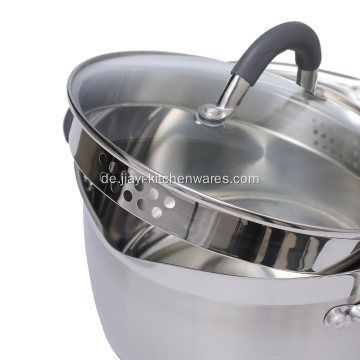 Suppentopf mit Deckel Kochgeschirr Set Edelstahl StockPot